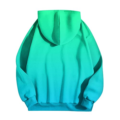 Ymosrh Men's Hoodies, Long Sleeve Gradient Color Casual Novelty Hooded Sweatshirt with Kangaroo Pocket, S-3XL2