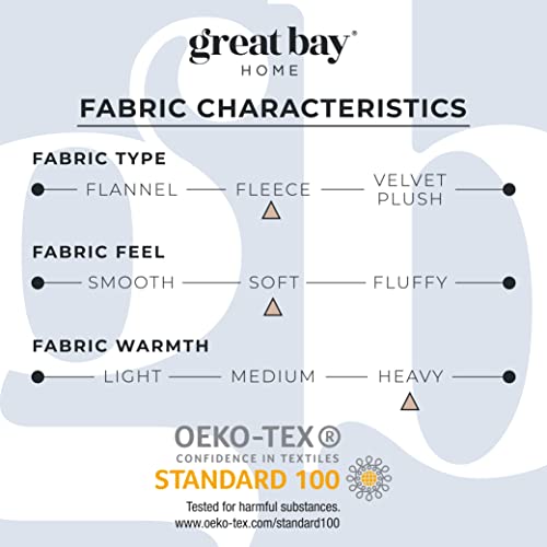 Great Bay Home GB22045-CA 4 Piece Micro Fleece Queen Navy Plaid Sheet Set | Super Soft, Cozy Extra Plush Polar Fleece Bedding Sheets & Pillowcases thumb #3