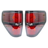 Tail Light Assembly Driver and Passenger Side Brake Light Housing Compatible with 2009-2014 Ford f15