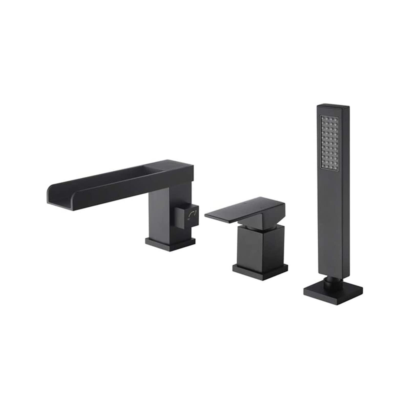 Robinet de baignoire cascade laiton anti-traces avec douchette 3 trous