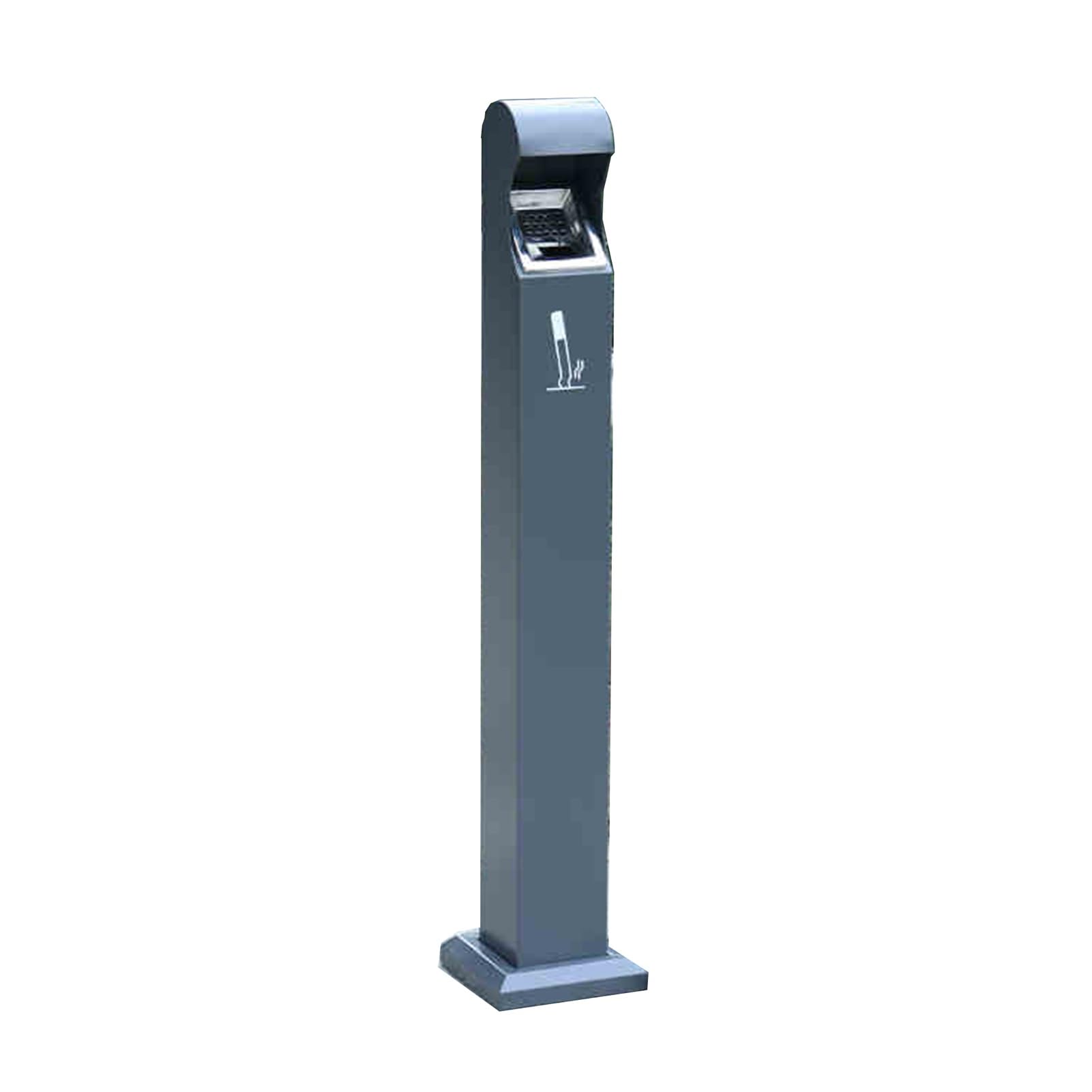 Outdoor Upright Cigarette Butt Collector Metal Trash Can, With Key, Suitable For Patios, Gardens, And Hotels