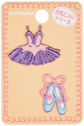 清原 お気に入りシリーズ ミニワッペン バレエドレス 2個入 横30mm レーヨン ポリエステル ポリオレフ