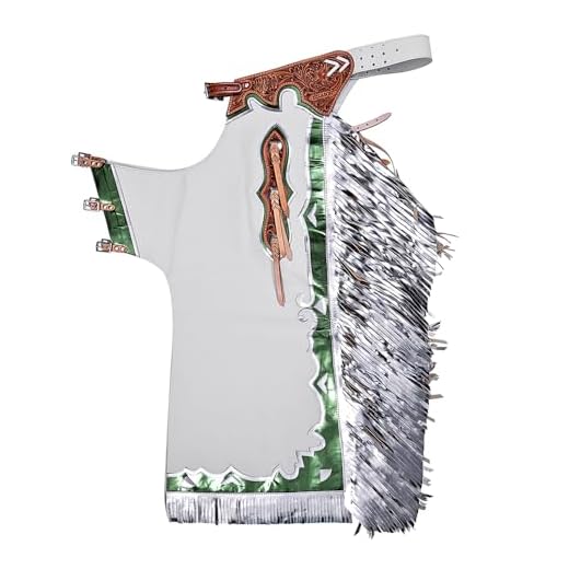 HILASON Pro Rodeo Bronc Bull-Riding Show Genuine Leather Chaps - White | Bull Riding Chaps | Western Chaps Leather | Rodeo Chaps Bull Riding | Western Chaps | Rodeo Bull