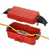 Restmo Outdoor Electrical Box Weatherproof with Detachable Shield Covers, IP55 Waterproof Extension Cord Cover for Plug, Outlet, Christmas Decoration, Waterproof Connection Box, Red