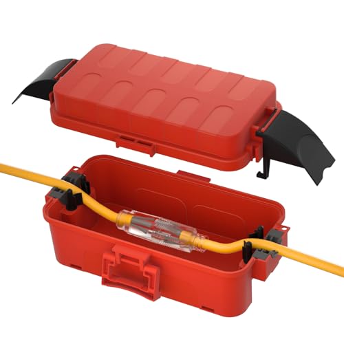 [2 Pack] Restmo Outdoor Electrical Box Weatherproof, Extension Cord Cover | Detachable Shield Covers, IP55 Waterproof, Ideal for Plug, Outlet, Power Strip, Christmas Decoration, Green