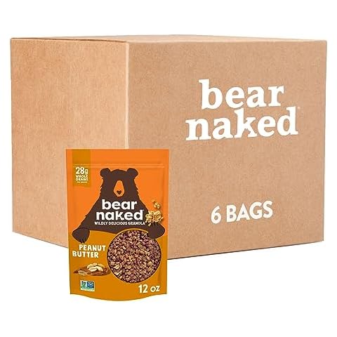 Bear Naked Granola Cereal, Breakfast Snacks, Peanut Butter (6 Bags) Cover