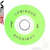 Tecnología LED. Luminous by Seba Seba Green - Ruedas luminosas para patinaje en línea (72 mm)