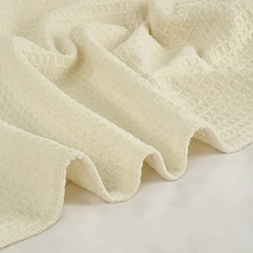 image for Bed Bath & Home Waffle Weave Blanket Twin Size 100% Cotton Throw Blank