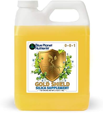 Gold Shield Silica Supplement (32 oz) Quart | Concentrated Formula for All Plants & Gardens | Makes Over 900 GALLONS | Blue Planet Nutrients