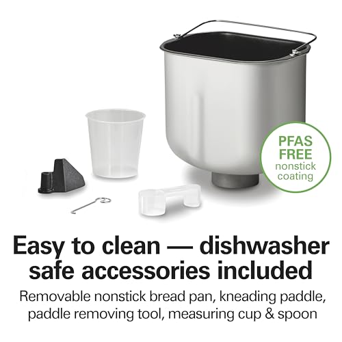 Hamilton Beach 29890 Premium Dough & Bread Maker Machine with Auto Fruit and Nut Dispenser の商品画像 6