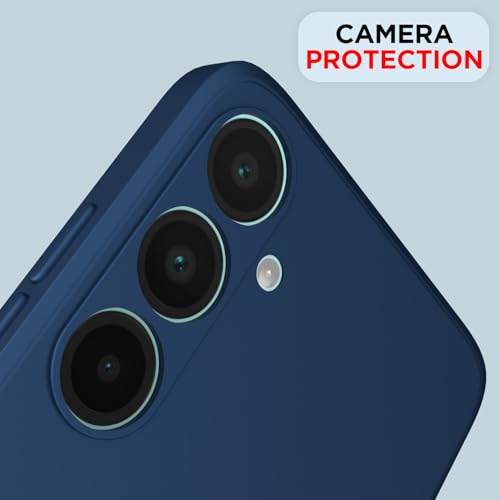 Image of Outlouders Back Cover for Samsung Galaxy A56 5G | Camera Protection | Durable Soft Matte Silicone Bumper Case (Blue)