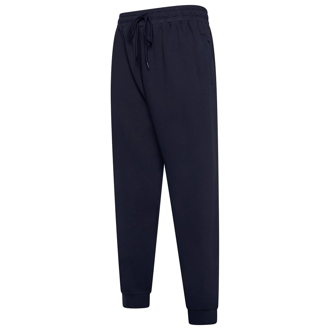 Kam Men's Blue Jeanswear Fleece Backed Relaxed Cuffed Joggers - 3XL-S