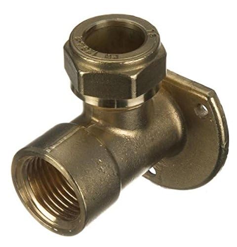 15mm x 1/2 DZR Compression Wallplate Elbow