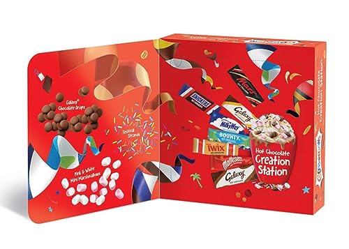 Celebrations Hot Chocolate Creation Station | Limited Edition Hot Chocolate Gift Set Featuring 8 Hot Chocolate Sachets & 3 Toppings | Create Your Own Hot Chocolate Experience | Pack of 1