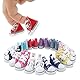 10 Paar Puppenschuhe, 2 Zoll, Puppen-Leinwandschuhe, Rutschfeste Puppen-Turnschuhe für 1/6 BJD-Puppen, Schuhe, Zubehör