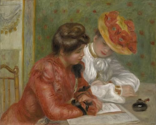 Pinturas al óleo clásicas lienzo de alta definición cuadro la carta Renoir