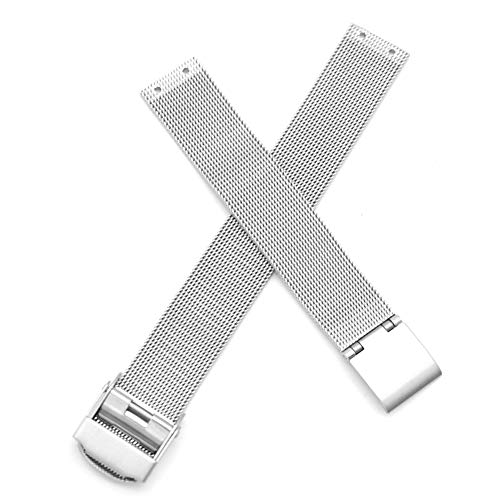 14mm Screwing Stainless Steel Watch Strap Replacement for Skagen Fits Selected Models Listed Below 358SSSBD 358SGSCD 358SRSC 358SSLB (Silver)