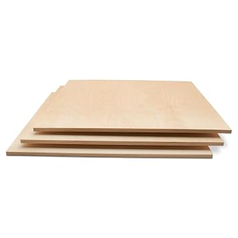 Baltic Birch Plywood 24 x 24 x 1/2 Inch - 12 mm Craft Wood, Pack of 2 B/BB Grade, Stronger Than Basswood or Balsa, Perfect for Laser, CNC Cutting, Wood Shelves by Woodpeckers