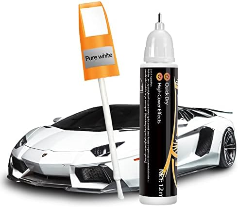 Touch Up Paint for Cars, Easy & Quick Auto Car Paint Scratch Repair, Two-In-One Automotive Car Touch Up Paint Scratch Remover Pen for vehicles, Erase Car Scratches Touch Up Paint Pen 0.4oz (White)