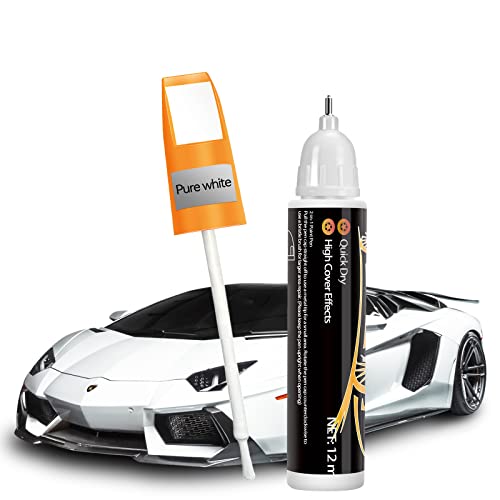 Touch Up Paint For Cars, Easy & Quick Auto Car Paint Scratch Repair, Two-In-One Automotive Car Touch Up Paint Scratch Remover Pen For Vehicles, Erase Car Scratches Touch Up Paint Pen 0.4Oz (White) #TOP1