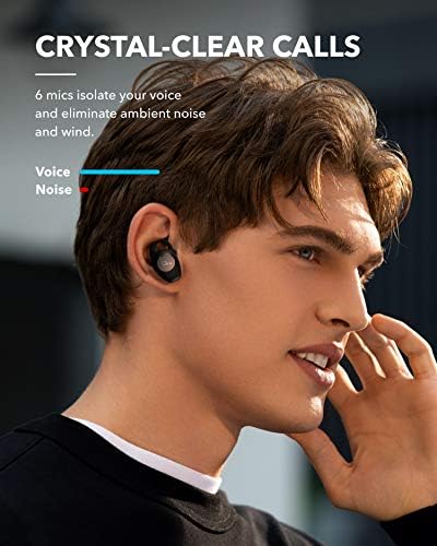 Noise Cancelling Earbuds,Soundcore by Anker Life A2 NC Wireless Earbuds Noise Cancelling, ANC Bluetooth Earbuds with 6-Mic Clear Calls, 35 Hr Playtime, Deep Bass, Fast Charging, Transparency, and App
