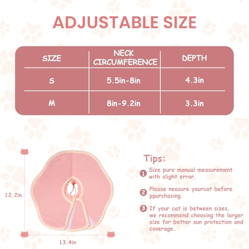 Collier conique pour chat rose en maille imperméable douce taille S - 6
