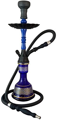 22" Pharaoh's Nysa Hookah Set (Dark Blue)