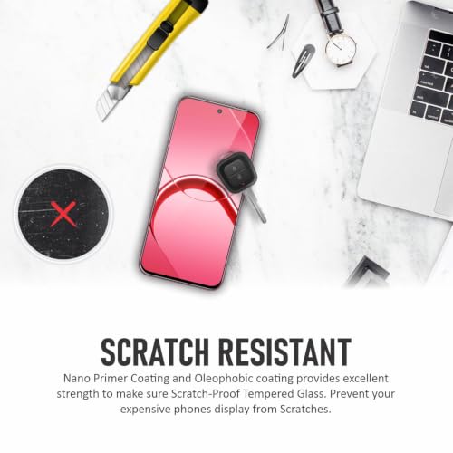 Image of SupCares Tempered Glass for Realme 16T and Realme P4R (6.81 Inch) With Installation Kit | 9H Edge to Edge Screen Protector | Black