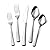 KINGSTONE Silverware Set, 30-Piece Flatware Set for 6, 18/10 Stainless Steel Premium Cutlery with Unique Ripple Handles Mirror Polished - Dishwasher Safe