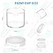 25 Pack Empty Paint Pots, 10ml/0.34 OZ Clear Small Paint Cups, Plastic Small Containers with Lids for DIY Craft, Painting, Nail Art, Beads, Powders - Ideal for Classrooms, Schools & Art Festivals