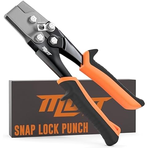 AMERICAN MUTT TOOLS Snap Lock Punch – Gutter End Cap Crimper Tool – Snap Lock Tool for Sheet Metal, Gutter Installation Tools, Gutter Crimping Tool, Gutter Tools, End Cap Crimper for Gutters Cover