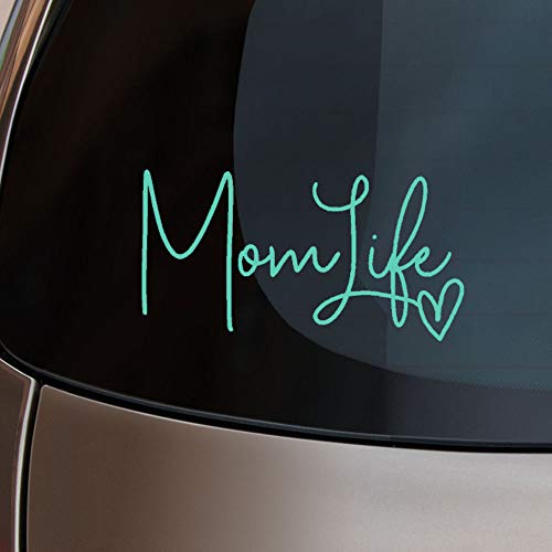 Mom Life Decal Vinyl Sticker Auto Car Truck Wall Laptop | Mint Green | 6" X 3" #TOP16