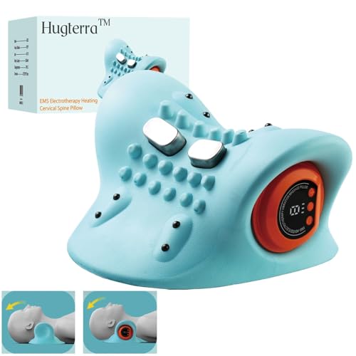 Hugterra Massager, Electric Neck and Back Traction Relaxer Portable Compact Massage Pillow for Chair...