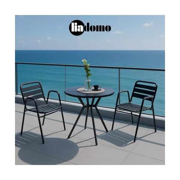 Beistelltisch Lesina rund Aluminium Anthrazit