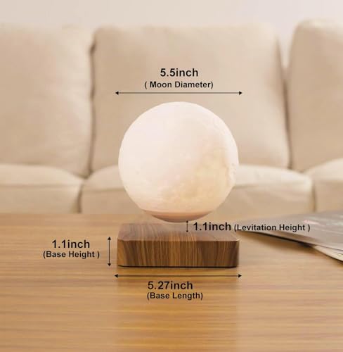 Flagest Floating Moon Lamp 16 Colors Adjustable Brightness Levitating Moon Lamp with Remote Control, Room Desk Decor Magnetic Levitation Moon Night Light, Birthday Holiday Unique Item - Image 7