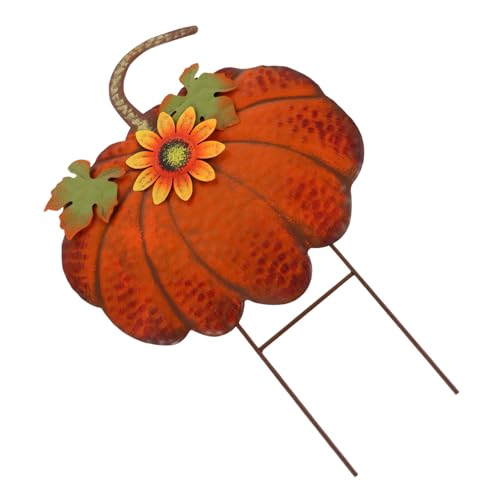 BESTonZON Tarjeta De Calabaza Amarilla De Jardín para Letrero De Jardín De Acción De Gracias Decoración De De Acción De Gracias Césped o Patio