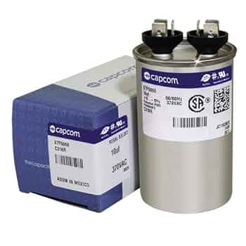 GE Genteq Round Capacitor 10 uf MFD 370 Volt Z97F5066