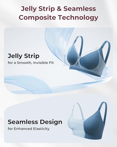 Momcozy CoolFit Nursing Bras for Breastfeeding, Ultra Stretch Seamless Jelly Strip Maternity Bra, Cooling Wireless2