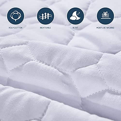 Protector de colchón acolchado King Kono extra profundo transpirable con falda elástica ajustable 6