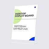 Matériau acrylique de qualité supérieure : ce présentoir de table A5 est fabriqué en acrylique robuste et transparent. Le présentoir en acrylique est durable, stable et idéal comme présentoir acrylique ou présentoir publicitaire pour une utilisation quotidienne.