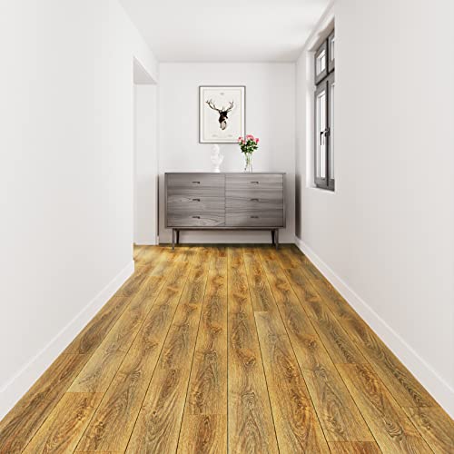 Lacheery 6"X36" 18 Tiles Peel And Stick Vinyl Plank Flooring Tiles Natural Wood Look Vinyl Flooring Planks Stick On Flooring For Kitchen Bathroom Attic Porch Rv Camper Removable Flooring Adhesive #TOP6