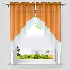 HeichkelL Voile Scheibengardine Bogen Set 2-Teilig