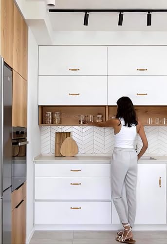 Talentedeco 10 Pack Antique Brass Cabinet Pulls 3 Inch(76mm) Kitchen Cabinet Handles Vintage Retro Cabinet Hardware for Drawer Pulls - Image 5