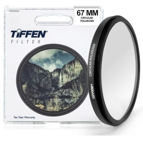 Tiffen 67mm CPL Filter | 67mm Polarizing Filter for Camera Lens | Slim Circular Design | Glare Control Contrast Increase Color Enhancement