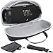 co2CREA Hard Travel Case with Mini Accessory Pouch and Shoulder Strap for JBL Boombox 3 WiFi/Boombox 2 Bluetooth Speaker (Black case+mini Accessory Bag+Shoulder Strap)