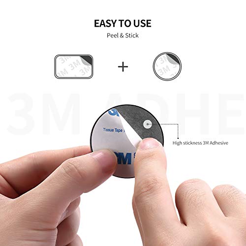 Image of Magnetic Mount Metal Plates for Car Mount Phone Holders - Rectangular & Round Plates With 3M Adhesives (3M-SHEET-2BIG-&-2SMALL)