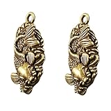 [LRXIYODE] 2個 純製鯉ペンダント 軽量携帯可能な車 オフィス用吊り飾り 鍵飾り スーツケース バックパック用ハンドメイドオーナメント 父の日