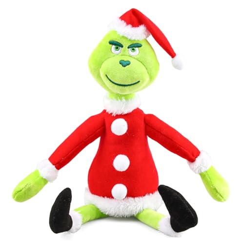 HYZMSZA Weihnachtsmuffel Kuscheltier, 32cm Santa Grin Hunde Plüsch...