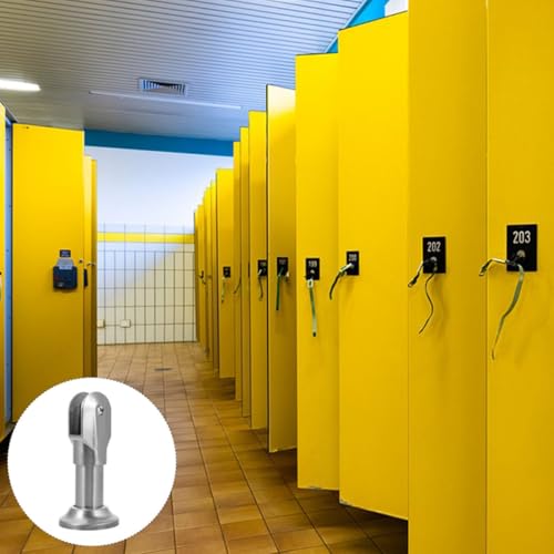 Herraje de partición baños públicos de acero inoxidable con soporte de suelo resistente 6