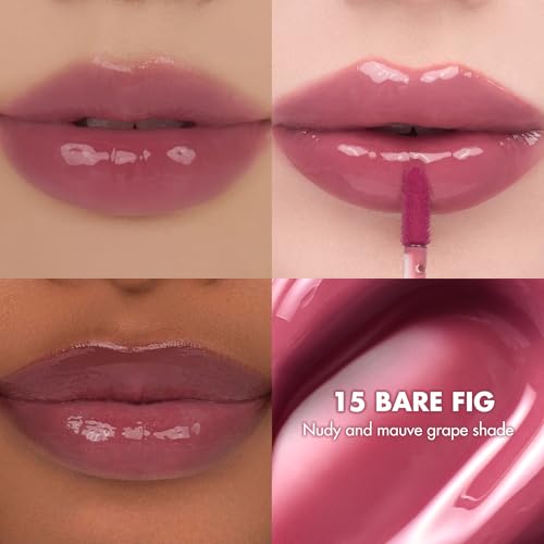 Image of rom&nd THE JUICY LASTING TINT #15 Bare Fig | Plumping Lip Gloss with Candied Shine & Hydrating, Long-Wear Tint